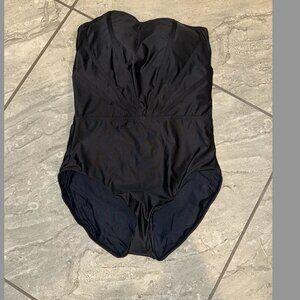 NWT Hermoza Strapless One-Piece Swimsuit | Black | Size 10